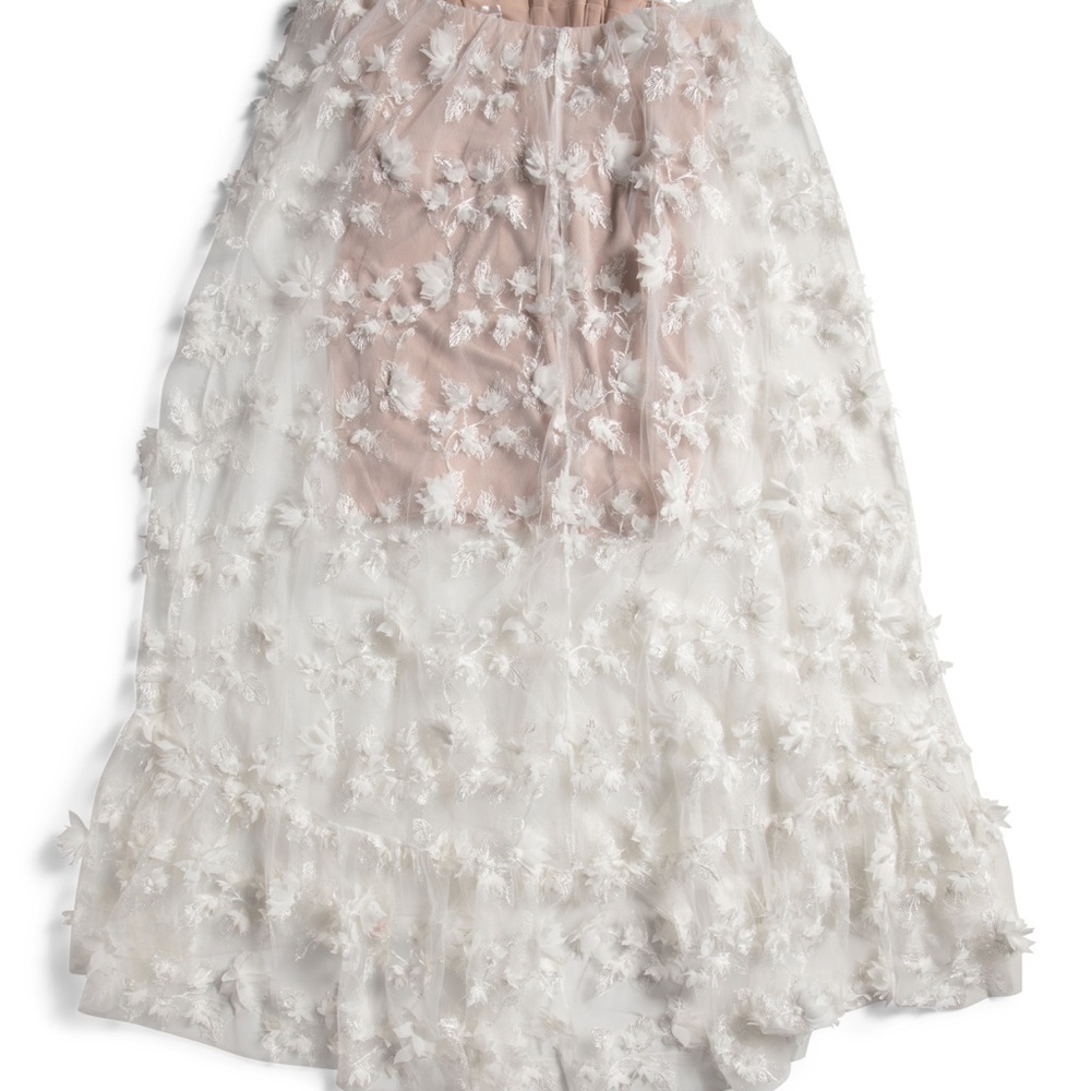 NWT Helsi Anthropologie Size XS Athena White Floral Strapless Midi Dress - Picture 9 of 11